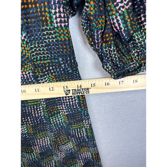 Cabi Dress Puff Sleeve Sweetheart Peasant Maid Multicolor Size M Office Mermaid - Picture 7 of 11